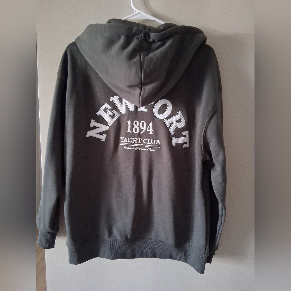 Newport 1894 Charcoal Zip Hoodie - Ladies Classic - Picture 3 of 5